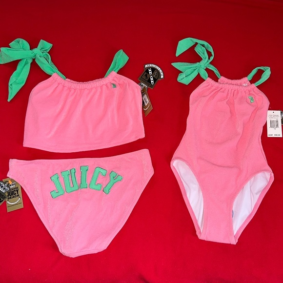 NWT JUICY COUTURE Mrs. Robinson Bikini Tankini Swimsuit Womens XL Pink Rare Find - Picture 9 of 9